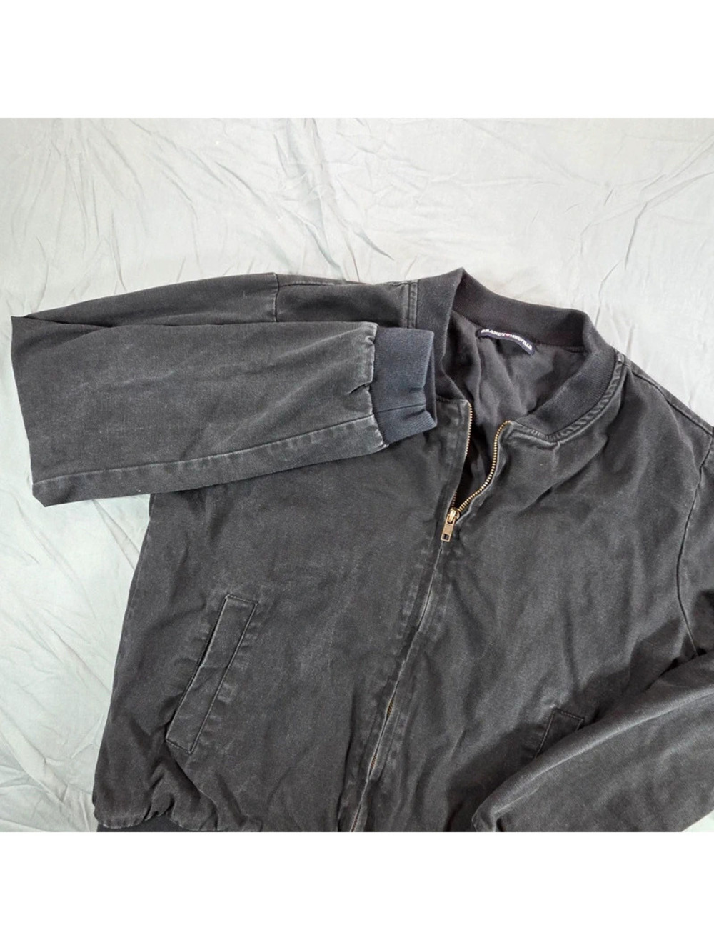 Brandy Melville black cotton bomber jacket